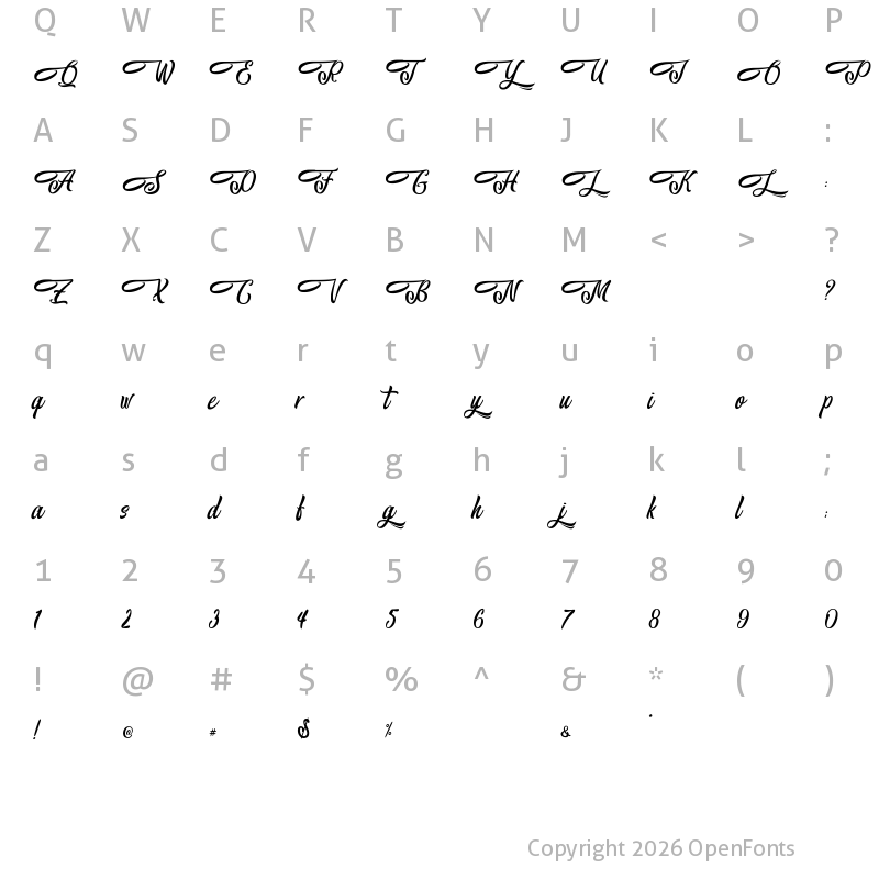 Character Map of Aloha Friday - Personal Use Regular