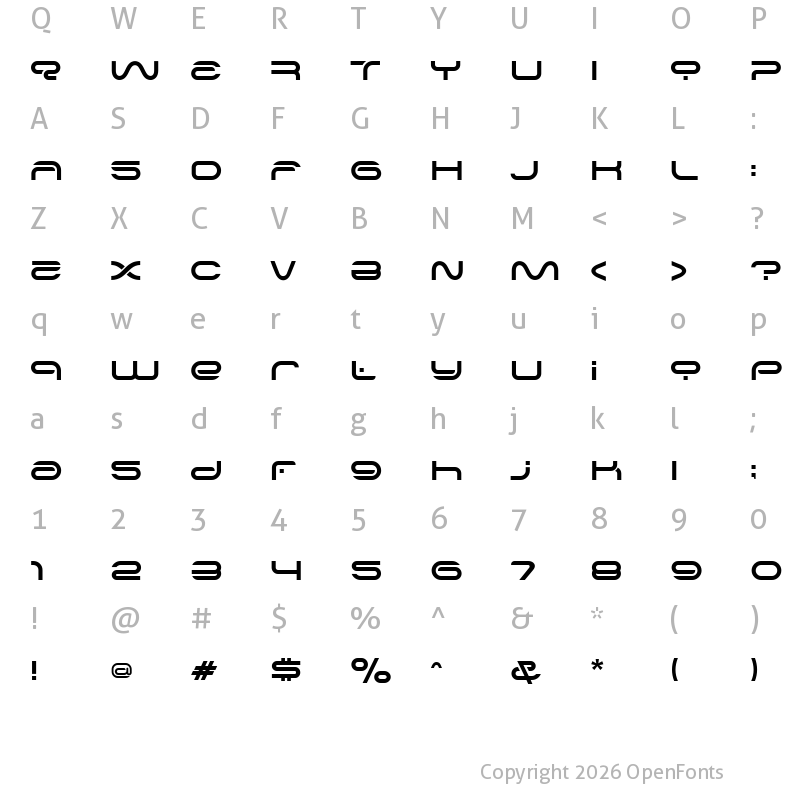 Character Map of Alone Regular