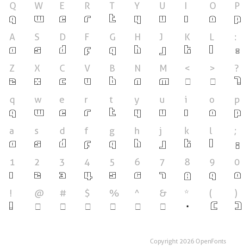 Character Map of Alpha Flight Regular