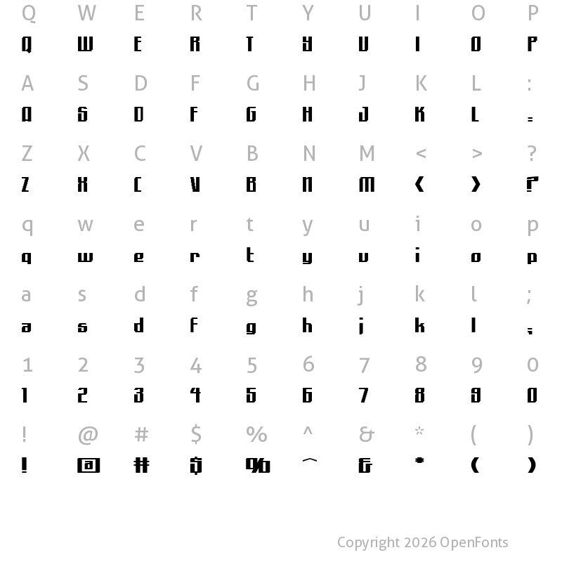 Character Map of Alpha Quadrant Regular