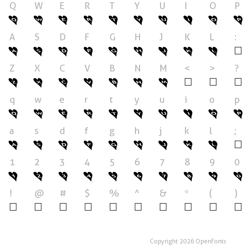 Character Map of AlphaShapes hearts 2b Normal
