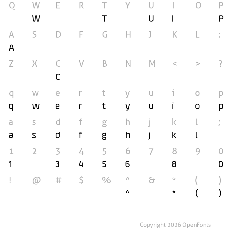 Character Map of Altissimo-Medium ?