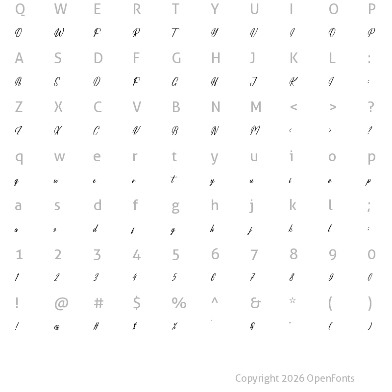 Character Map of Amathery Bieckmon Regular