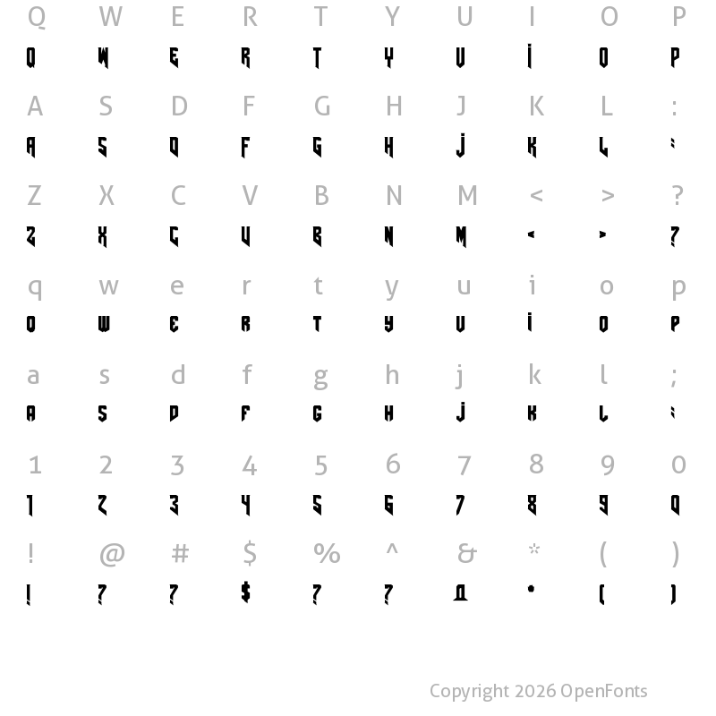 Character Map of AmazDooMRight Regular
