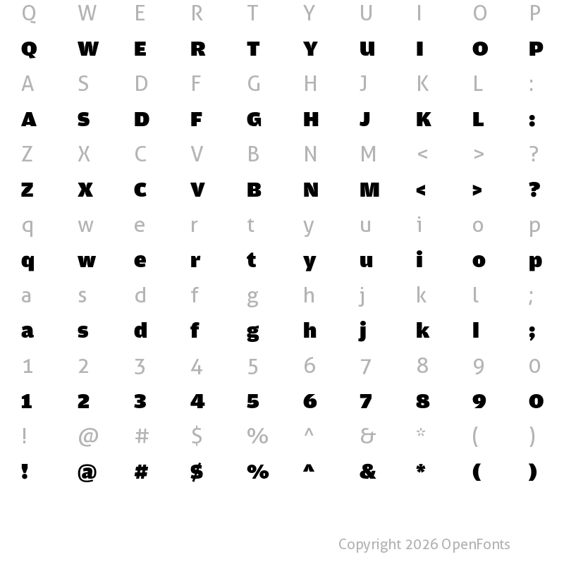 Character Map of Amplitude Wide Ultra