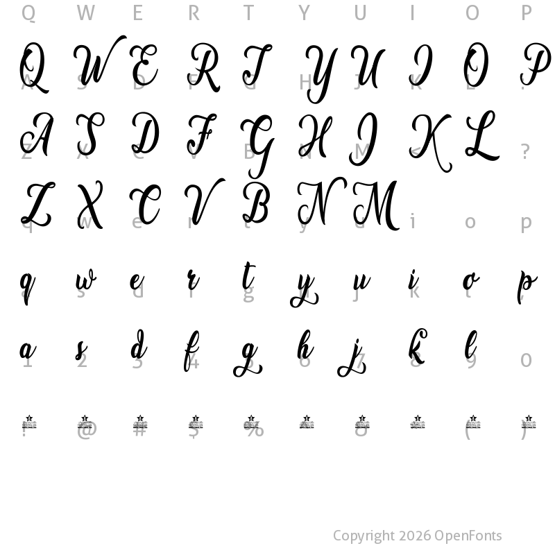 Character Map of Amsterdam Regular