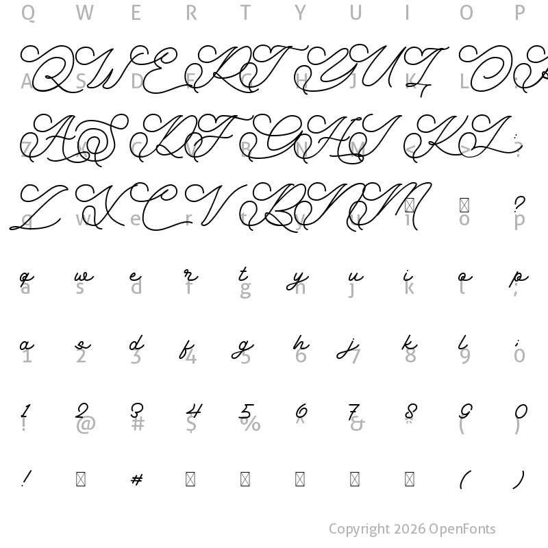 Character Map of Anabella Regular