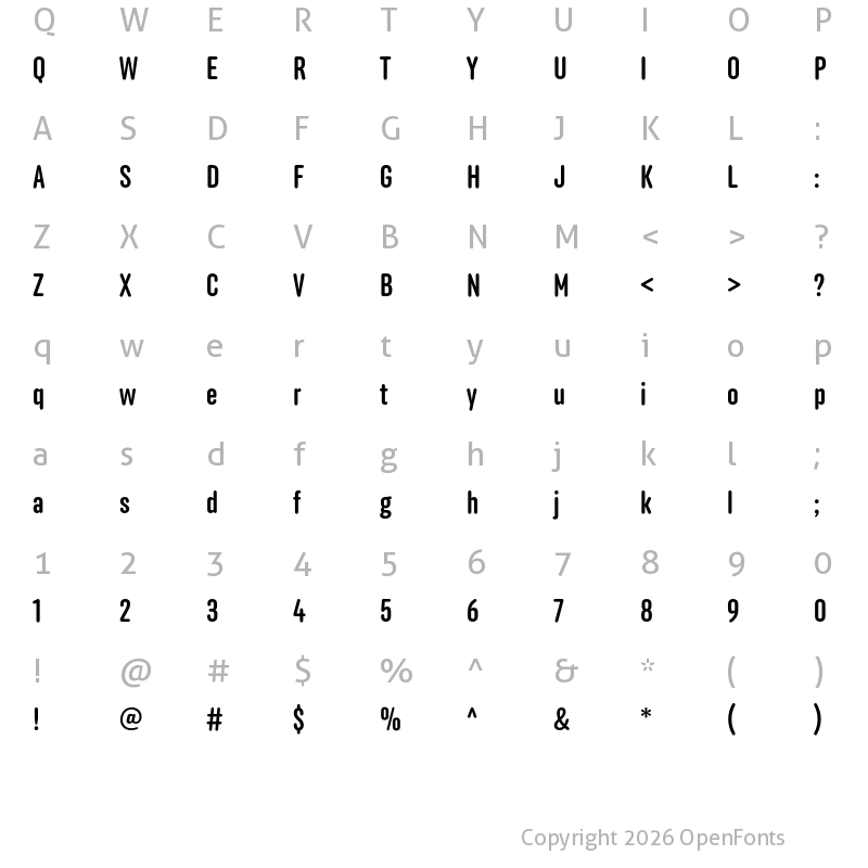 Character Map of Anchor Medium