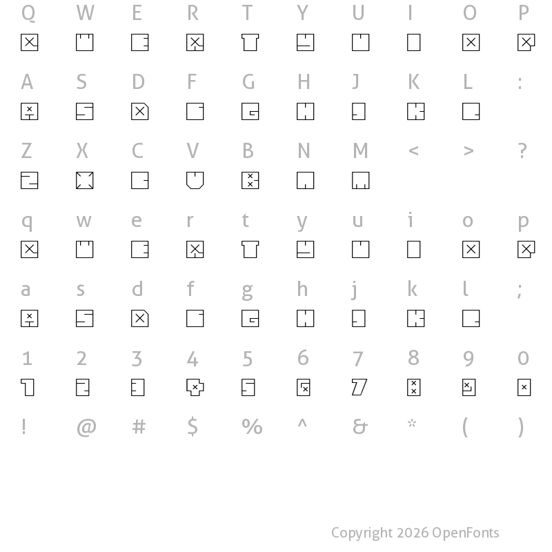 Character Map of andre bold Medium (normal)