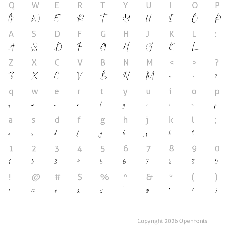 Character Map of Aneskhara Regular