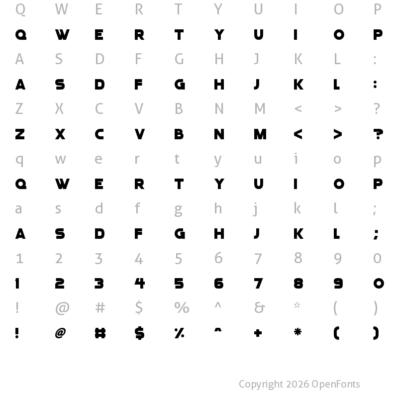 Character Map of Angelic Child Regular