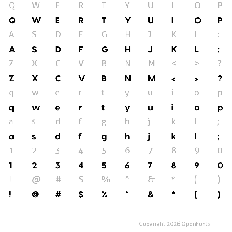 Character Map of Animal Planet Sans Extrabold