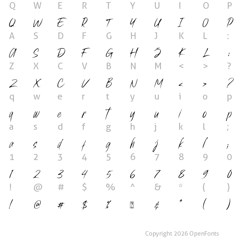 Character Map of Anitha Rounded Regular