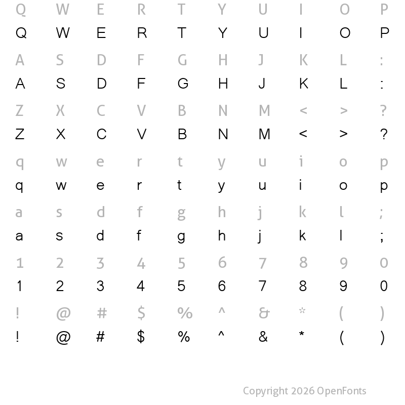 Character Map of AnjaliOldLipi Regular