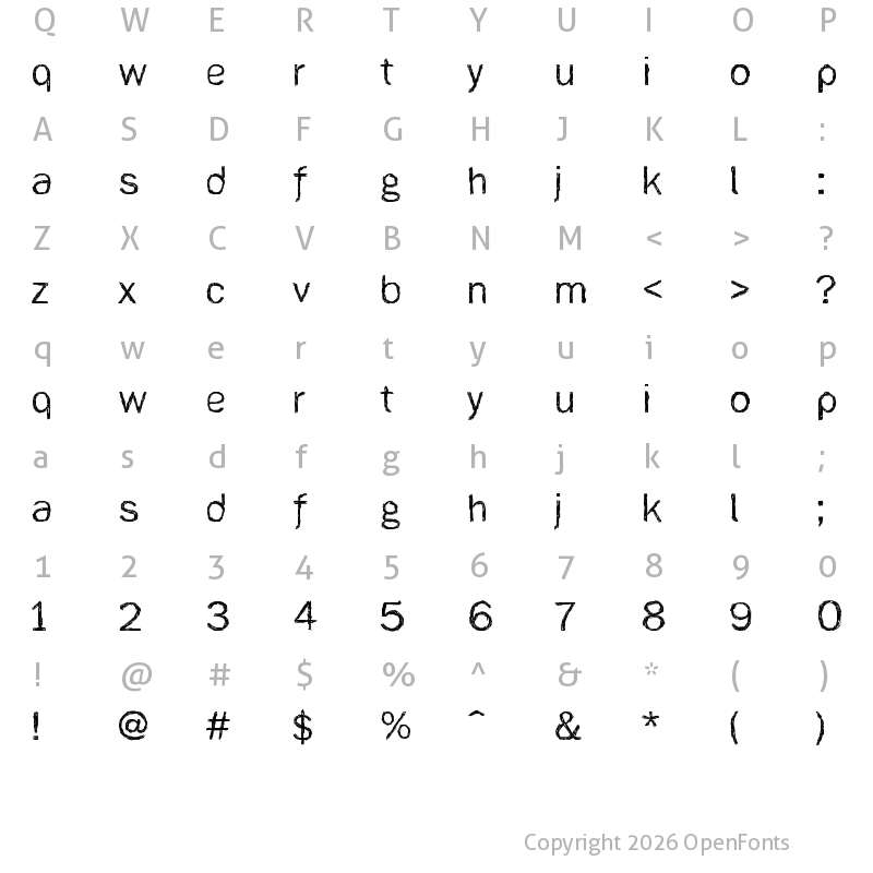 Character Map of [ank]* Regular