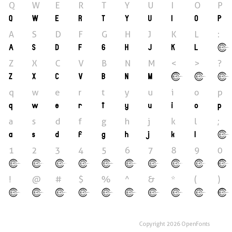 Character Map of Antarctica Demo Bold