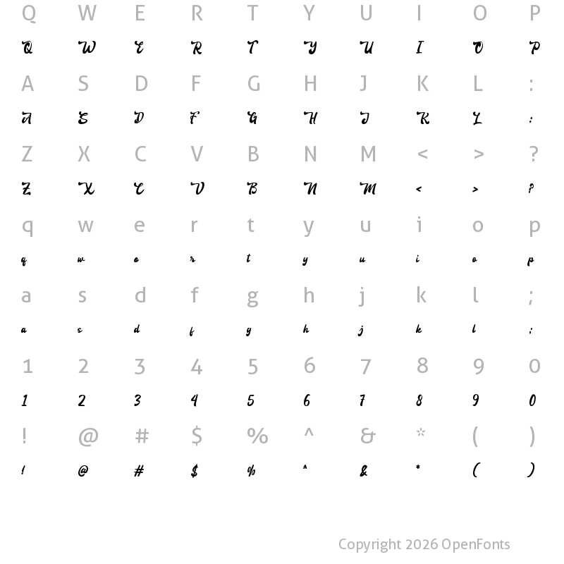 Character Map of Anteng Jatisari Regular