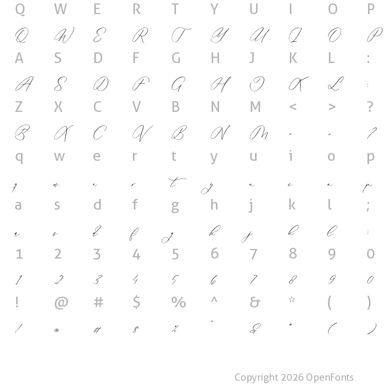 Character Map of Anticka Whitnes Regular