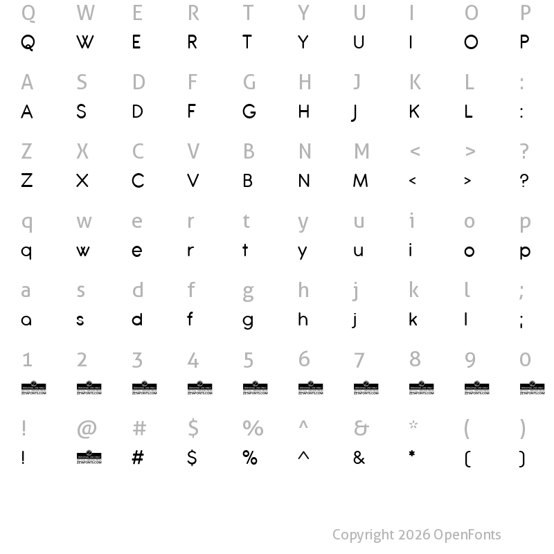 Character Map of Antipasto Pro Medium