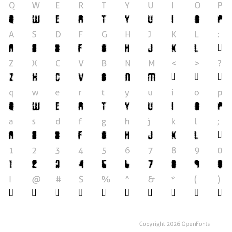 Character Map of AntKiller Regular