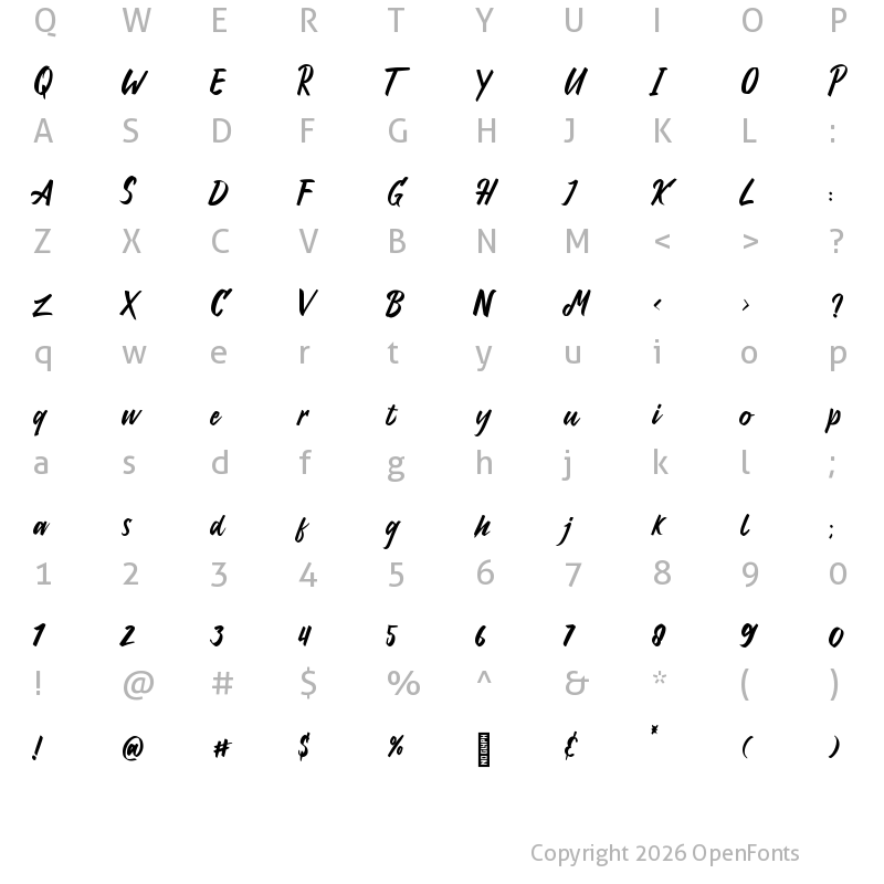 Character Map of Antoine Regular