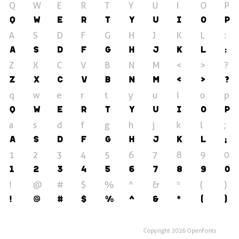 Character Map of Apice Bold