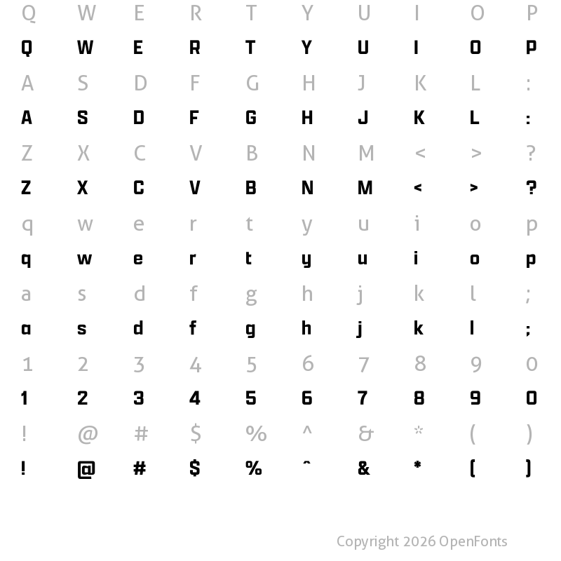 Character Map of Apotek Semibold