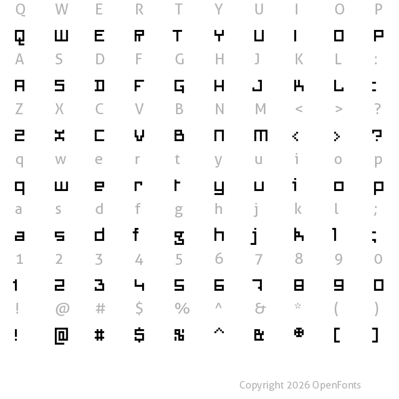 Character Map of Aquarius Regular