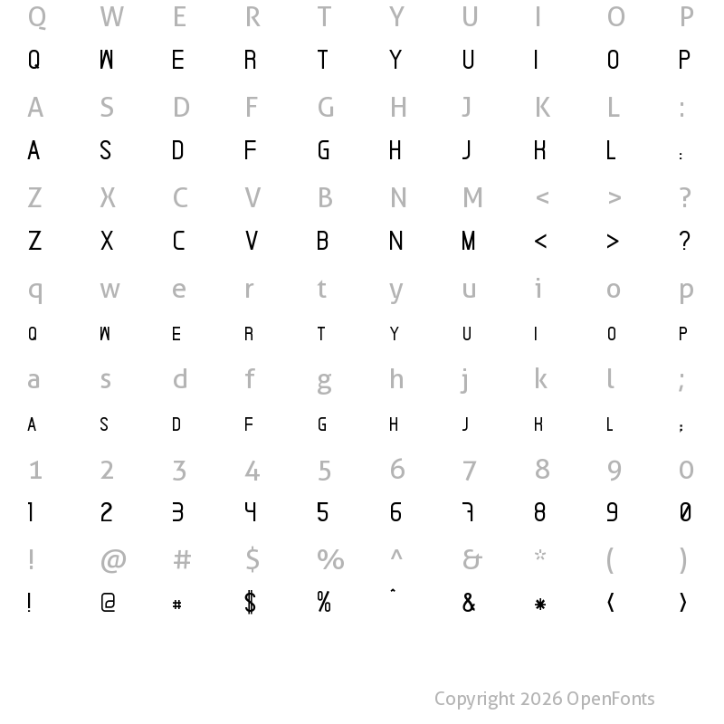 Character Map of Ardnas Regular