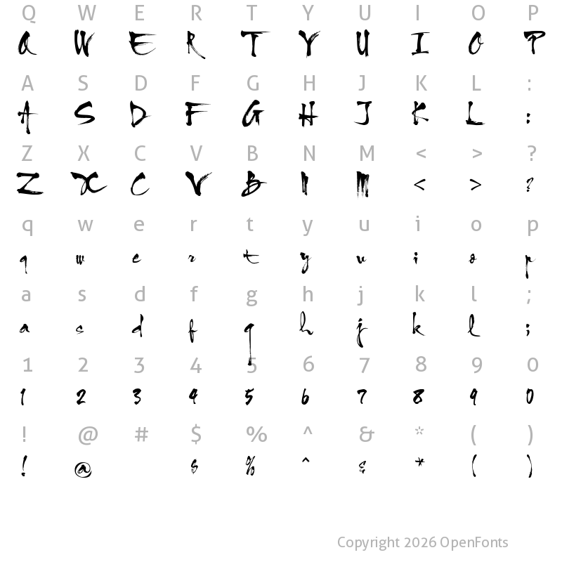 Character Map of Aring Regular