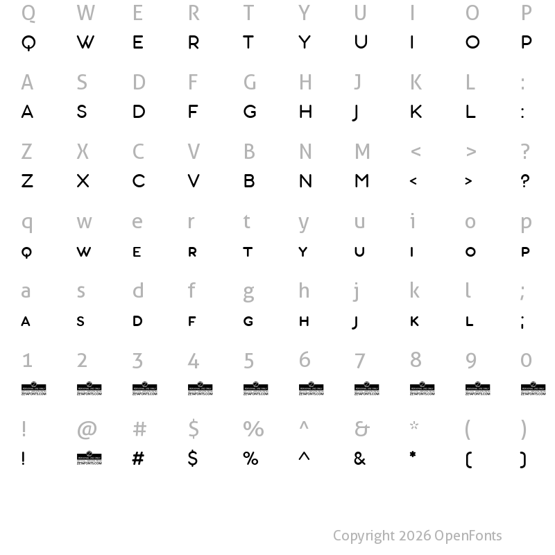 Character Map of Aristotelica Small Caps Regular
