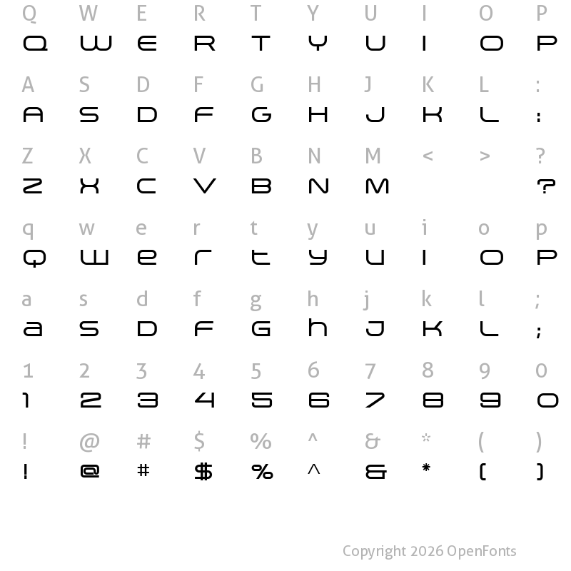 Character Map of Arkitech Medium Medium