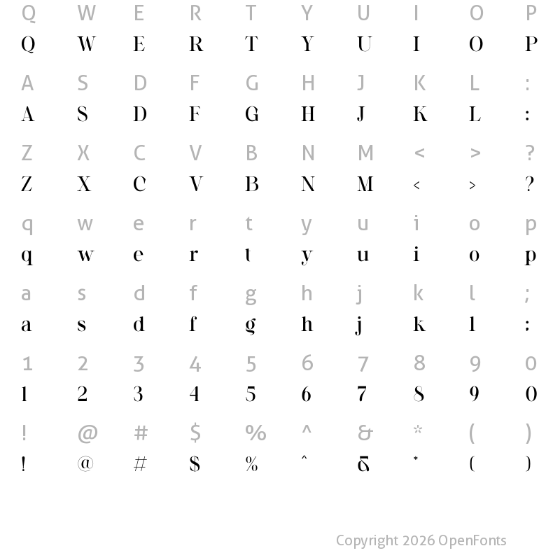 Character Map of Arlita Regular