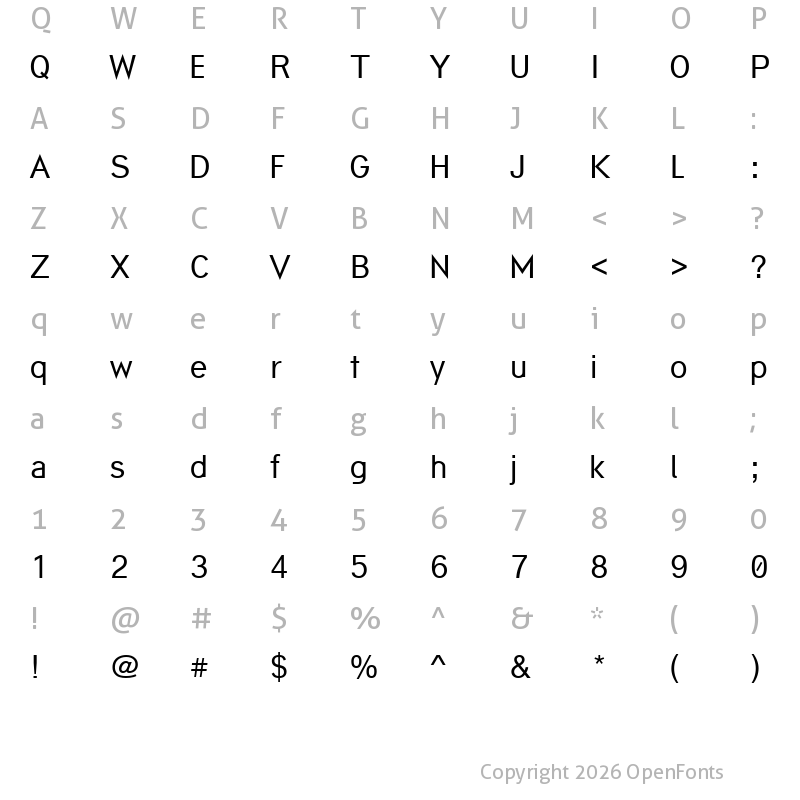 Character Map of ArsapiaW00-Regular Regular