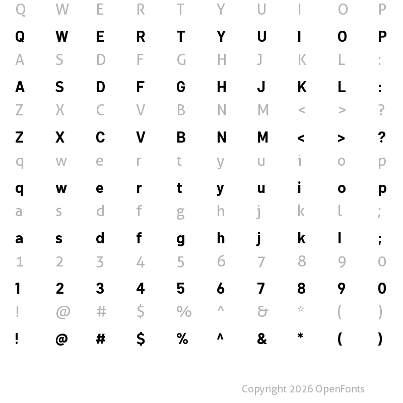 Character Map of Arthouse Owned Bold
