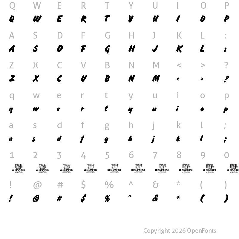 Character Map of Artificial Intelligence PERSONAL USE Regular