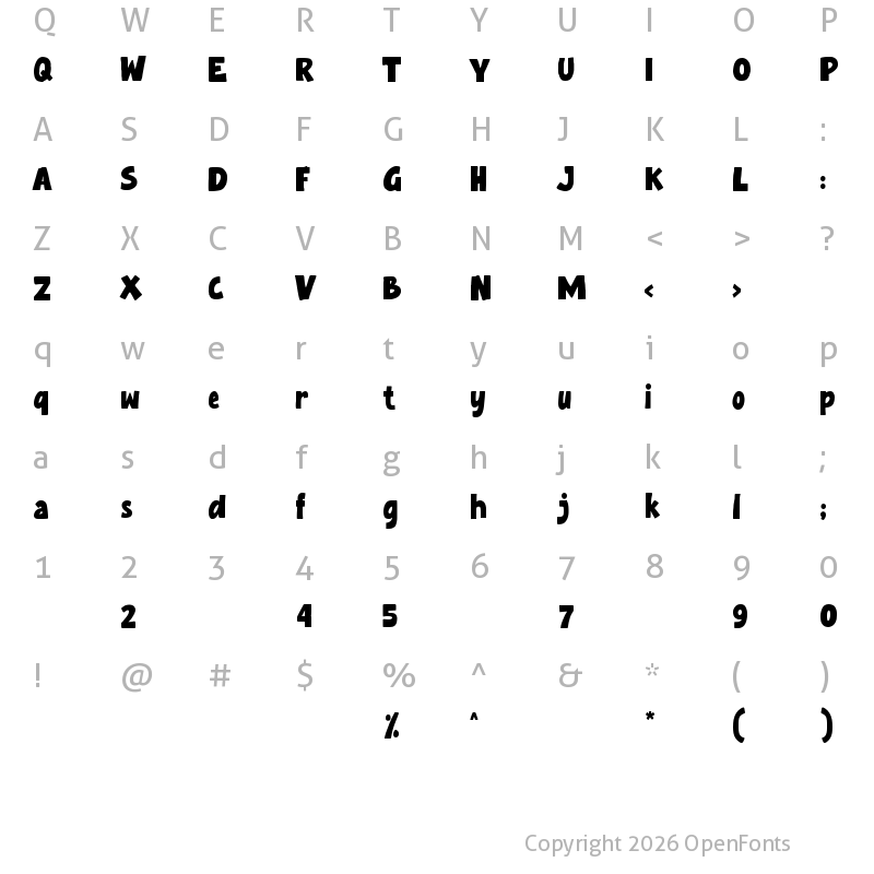 Character Map of Artka Regular