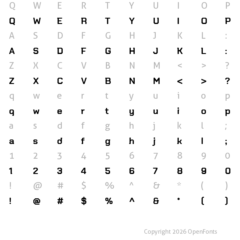 Character Map of Arturito Slab Bold