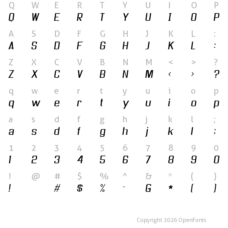 Character Map of As seen on TV Skew Regular