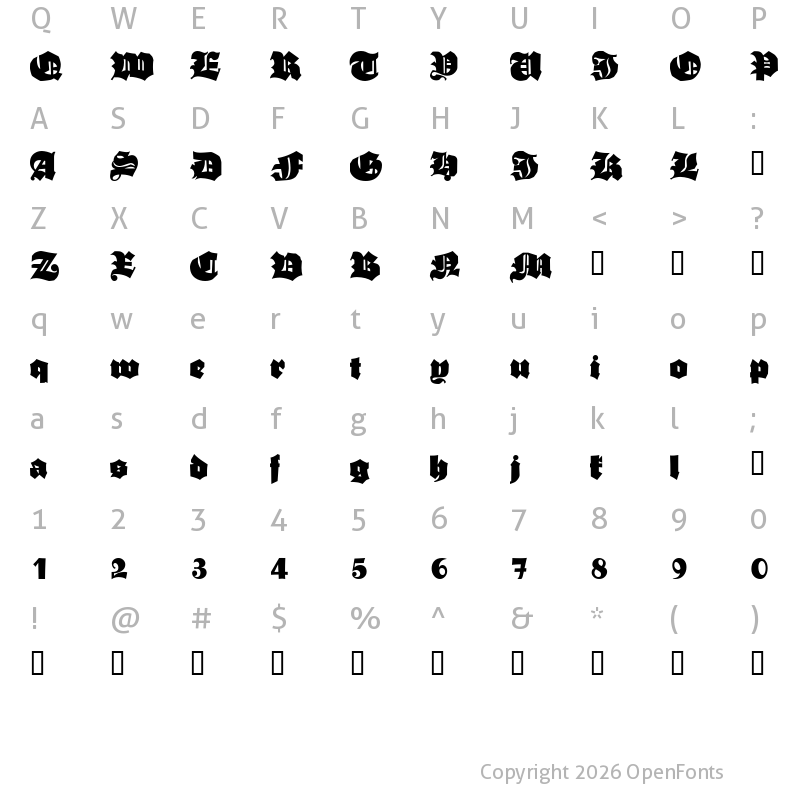 Character Map of AsgardianWars Black