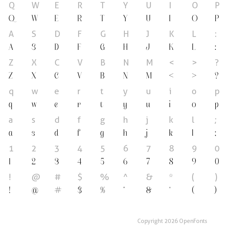 Character Map of Askhora Regular