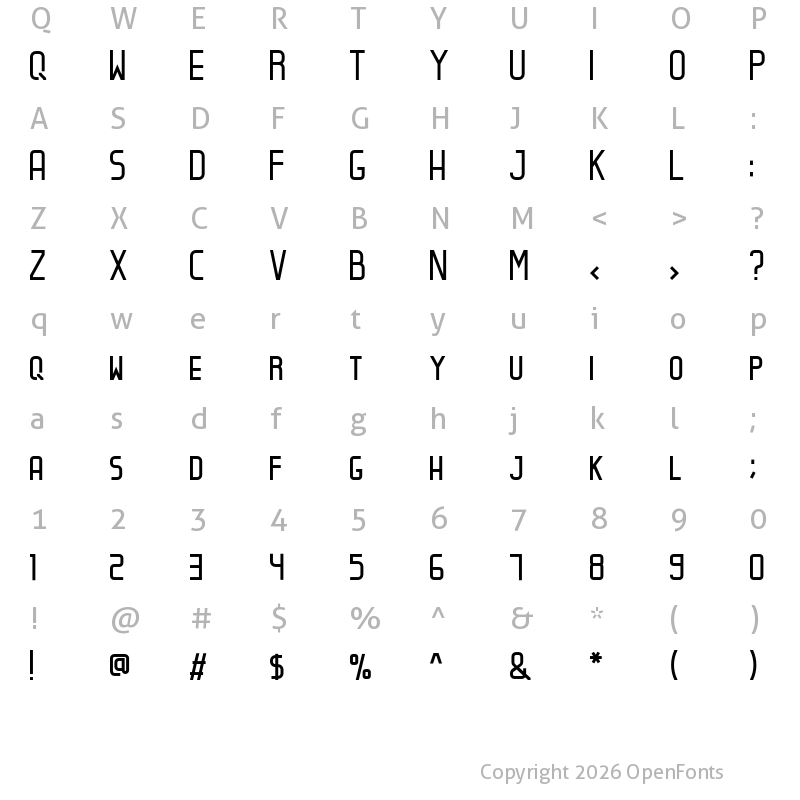 Character Map of ASKMEWHY Regular