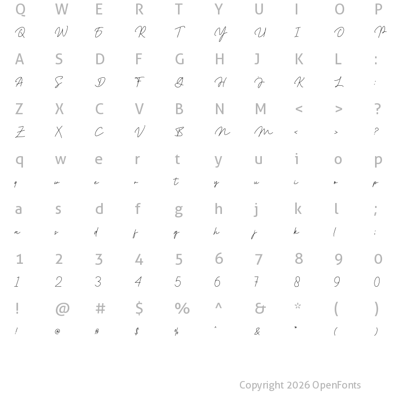 Character Map of Aslaha Biladina Signature Regular