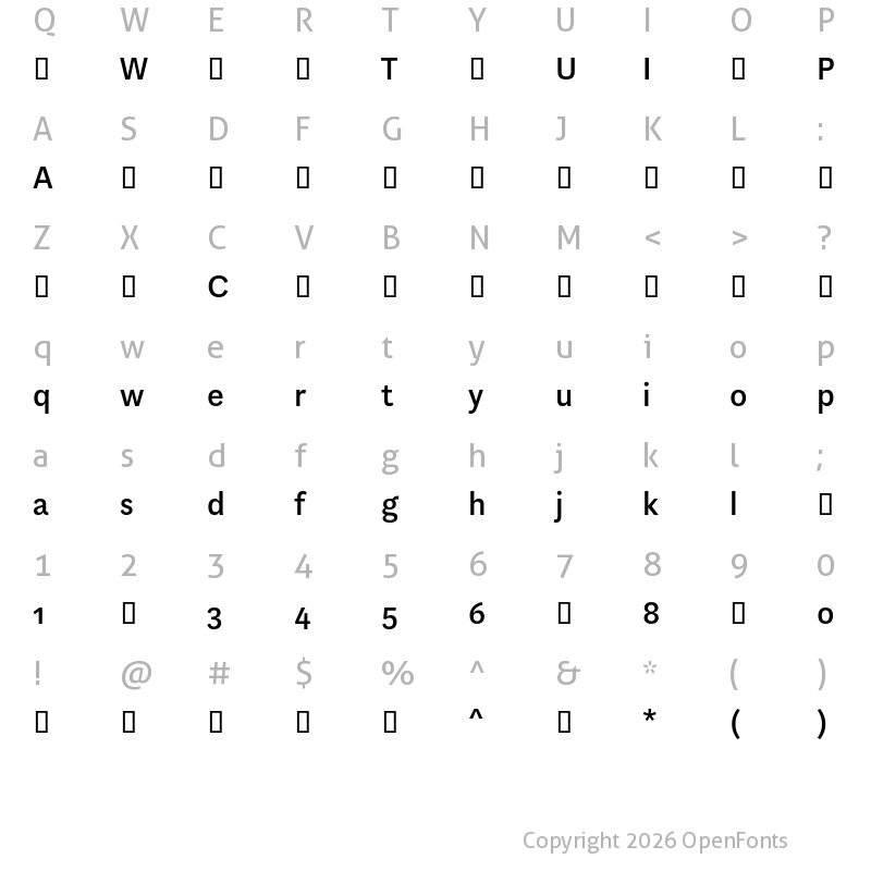 Character Map of Aspen-Medium ?