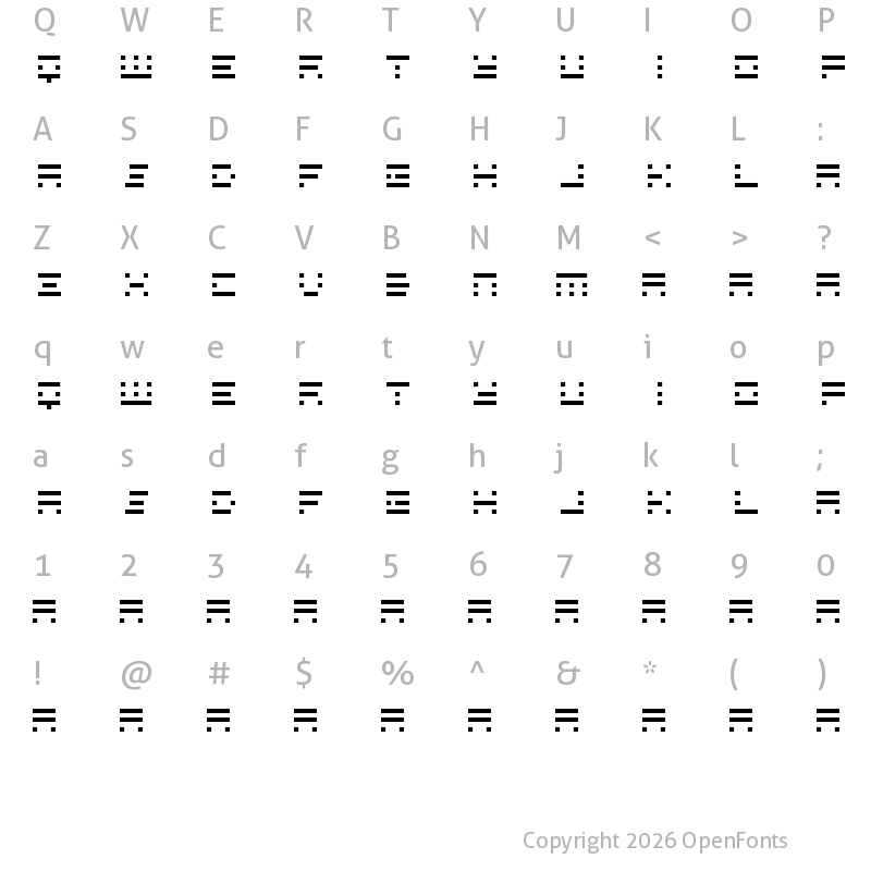 Character Map of Assys Regular