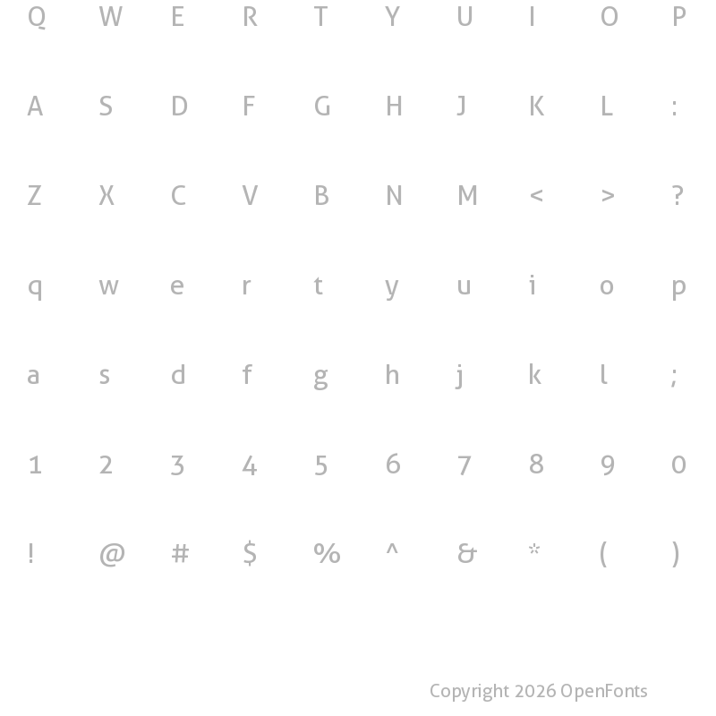 Character Map of Atkinson Hyperlegible Regular