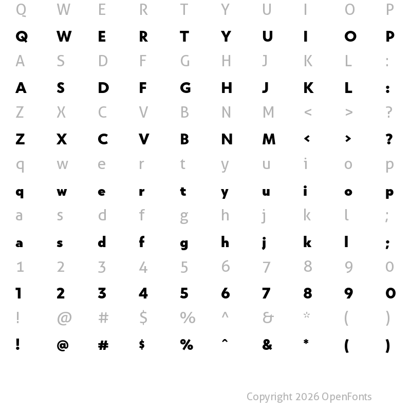 Character Map of Atlan Black