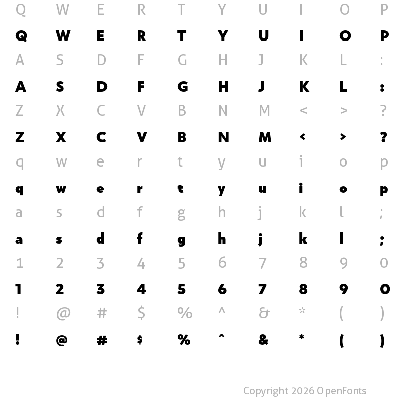 Character Map of Atlan Heavy