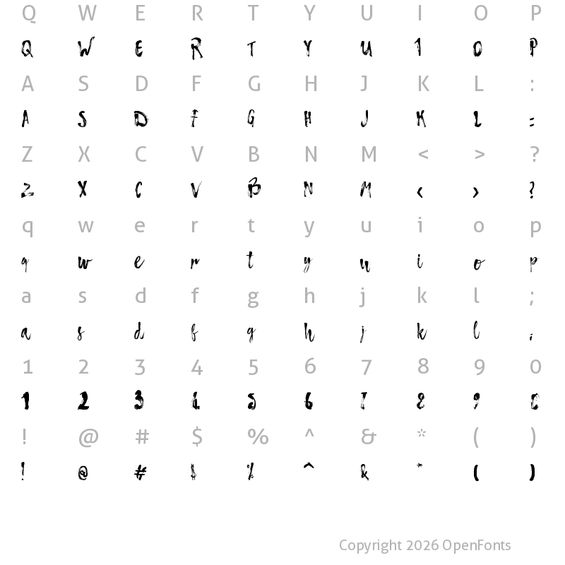 Character Map of Atmosphere Regular