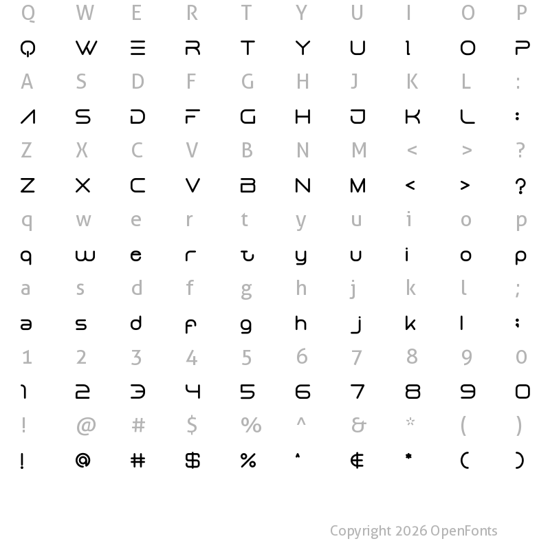 Character Map of Atomed Regular